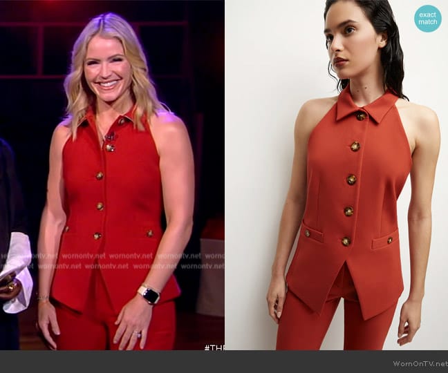 Veronica Beard Orlinda Vest worn by Sara Haines on The View