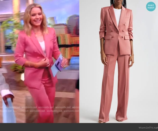 Veronica Beard Tomi Ruched Sleeve Dickey Jacket worn by Sara Haines on The View