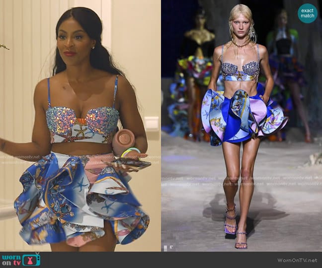 Versace SS 2021 Collection worn by Caroline Brooks (Caroline Brooks) on The Real Housewives of Dubai