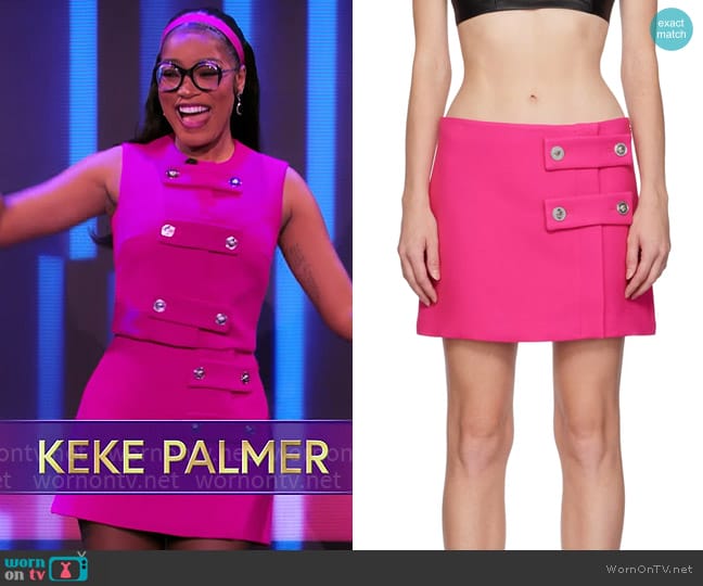 Versace Medusa Mini Skirt worn by Keke Palmer on Password