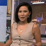 Vicki’s beige button front vest on NBC News Daily