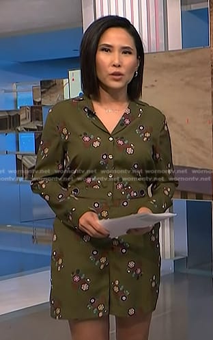 Vicky’s green floral romper on NBC News Daily