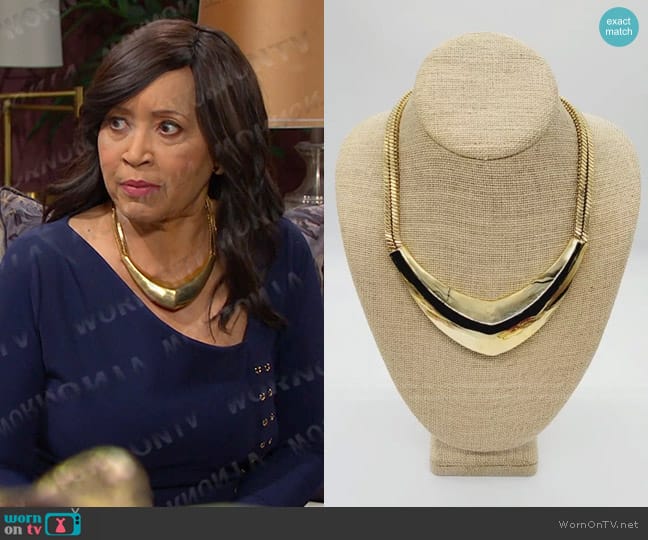  Statement Necklace Vince Camuto worn by Paulina Price (Jackée Harry) on Days of our Lives