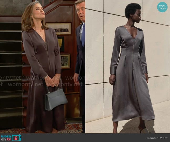 Vince Zipper Front Long Sleeve Dress worn by Diane Jenkins (Susan Walters) on The Young and the Restless