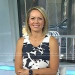Dylan's white and navy floral layered top on Today