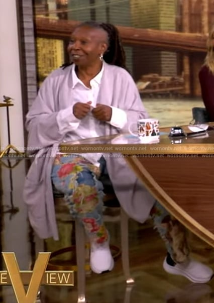 Whoopi's embroidered jeans on The View