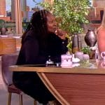 Whoopi’s patchwork splatter print pants on The View