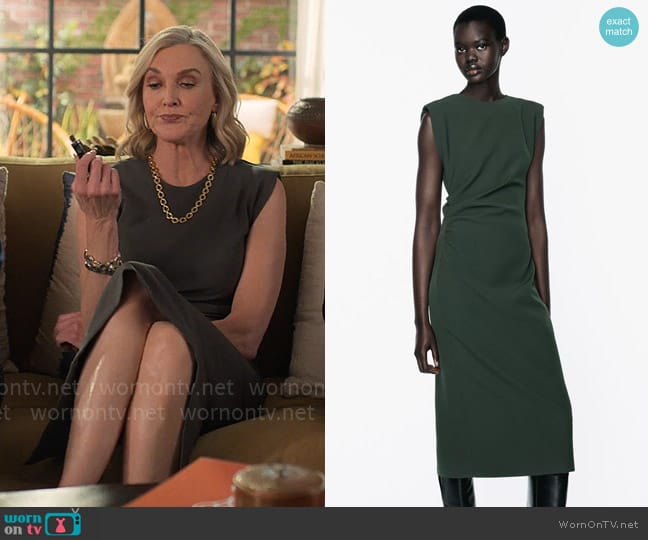 Zara Draped Midi Dress worn by Nadine Gregory (Brenda Strong) on UnPrisoned