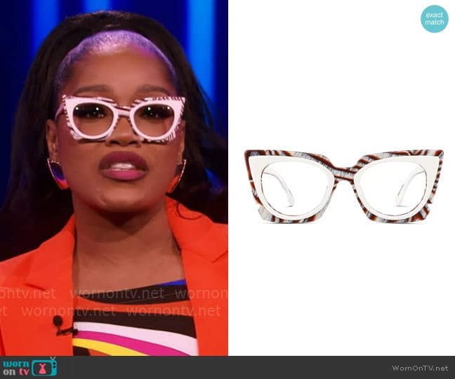 Zenni Making Waves 4452730 in Serengeti worn by Keke Palmer on Password