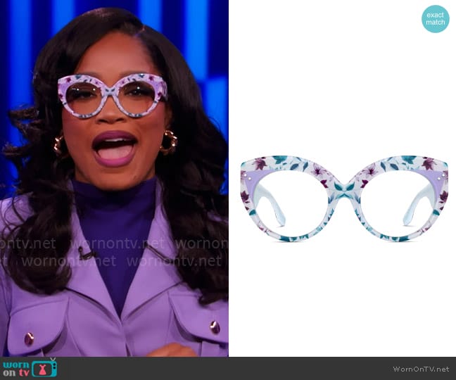 Zenni Round Glasses in Soft Blue worn by Keke Palmer on Password