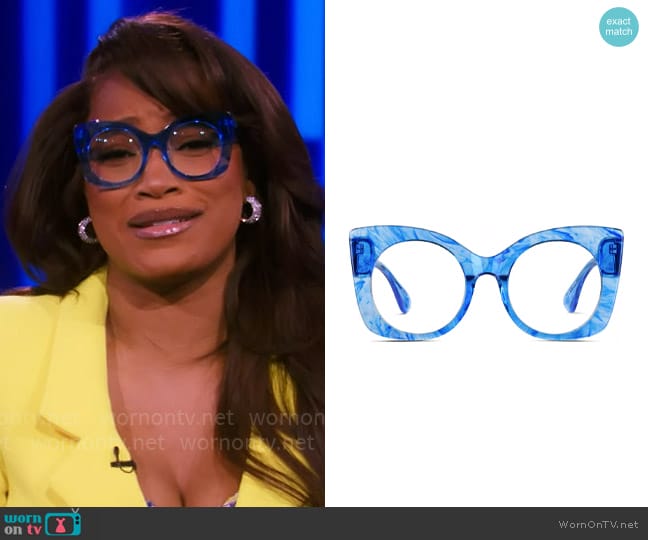 Zenni What's New Pussycat 4452616 in Cerulean worn by Keke Palmer on Password