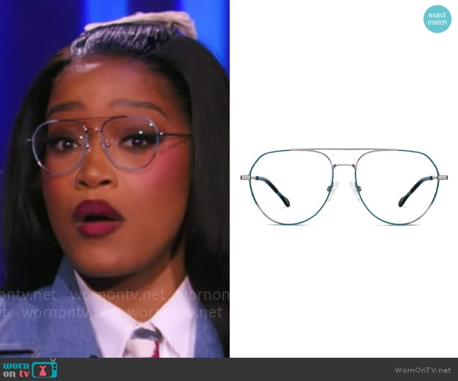 Zenni Aviator Glasses 3223624 in Turquoise worn by Keke Palmer on Password