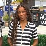 Zuri’s stripe knit mini dress on Access Hollywood