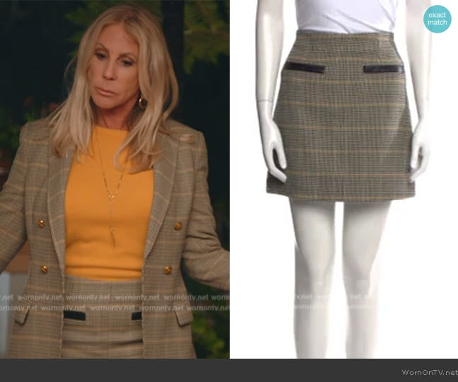 ALC Plaid Print Mini Skirt worn by Vicki Gunvalson on The Real Housewives of Orange County