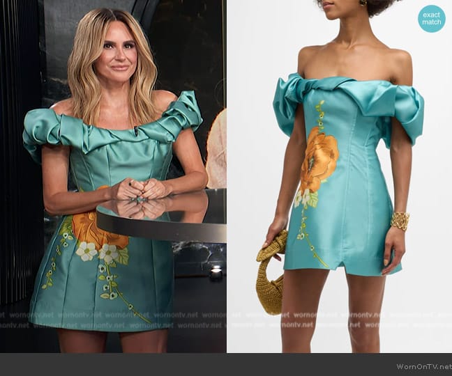 Alemais Regent Jade Mini Dress worn by Keltie Knight on E! News