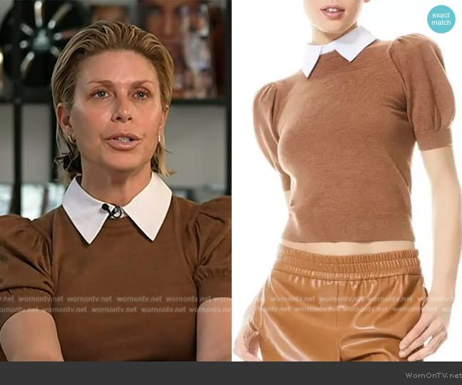 Alice + Olivia Chase Sweater Knit Top worn by Jill Martin on Today