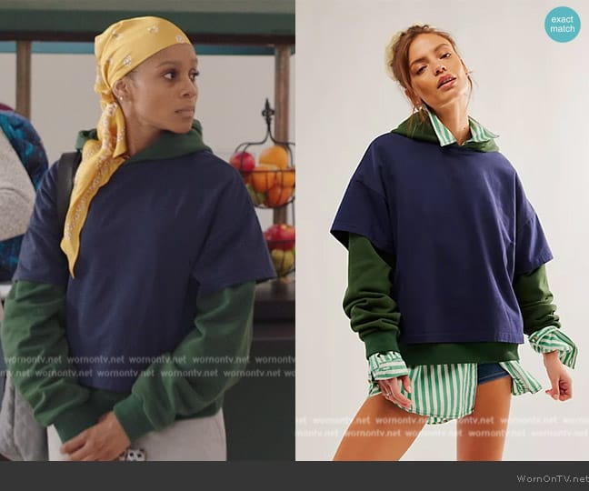 All Found Found Double Layer Hoodie worn by Simone (Geffri Hightower) on All American Homecoming