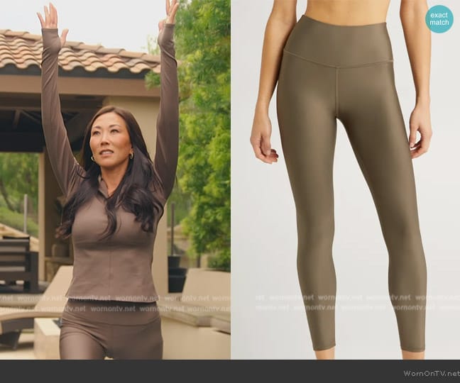 Alo Airlift High Waist 7/8 Leggings worn by Katie Ginella on The Real Housewives of Orange County