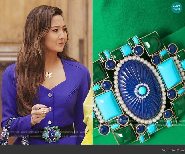 Andrew GN Jewelled Belt worn by Mindy Chen (Ashley Park) on Emily in Paris