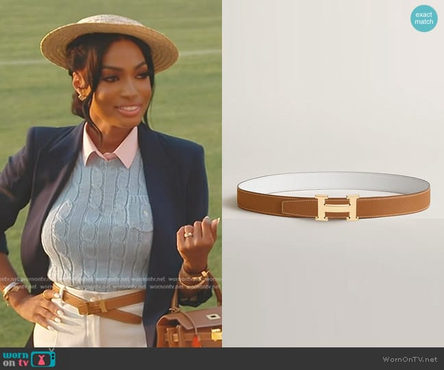 Hermes H Striee Belt worn by Lesa Milan (Lesa Milan) on The Real Housewives of Dubai