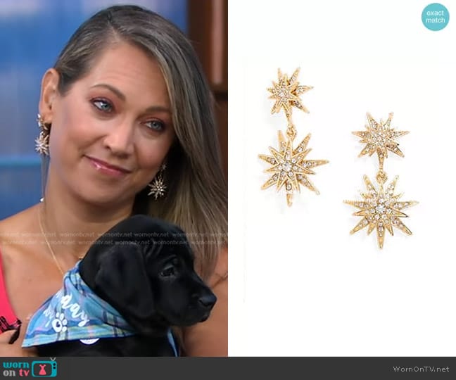 Baublebar Celestial Drop Earrings worn by Ginger Zee on Good Morning America