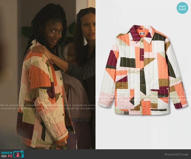 Target Black History Month  Gee's Bend Quilted Jacket worn by Natasha Tucker (Jada Keche Howard) on Reasonable Doubt