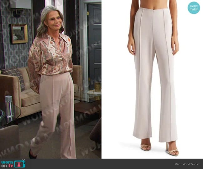 Cinq a Sept Brianna Straight Leg Pants worn by Fiona Cook (Serena Scott Thomas) on Days of our Lives