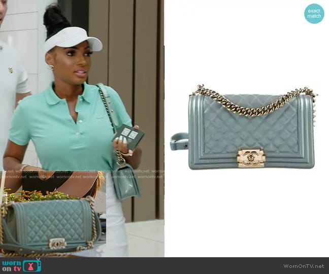 Chanel Calfskin Quilted Body Bag worn by Lesa Milan (Lesa Milan) on The Real Housewives of Dubai