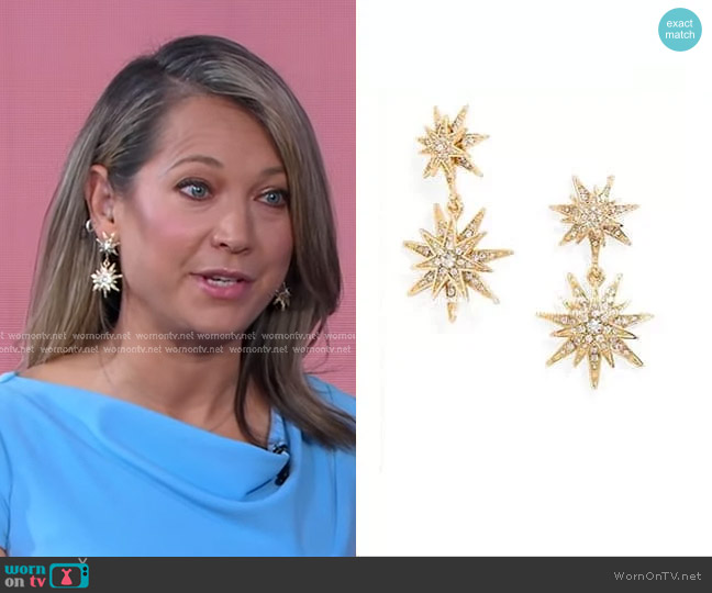 Baublebar Celestial Drop Earrings worn by Ginger Zee on Good Morning America
