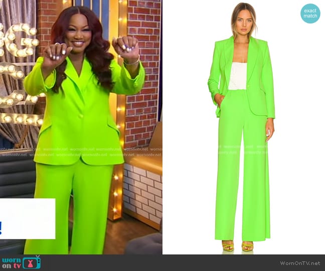 L'Agence Chamberlain Blazer and Pilar Pant worn by Garcelle Beauvais on Good Morning America