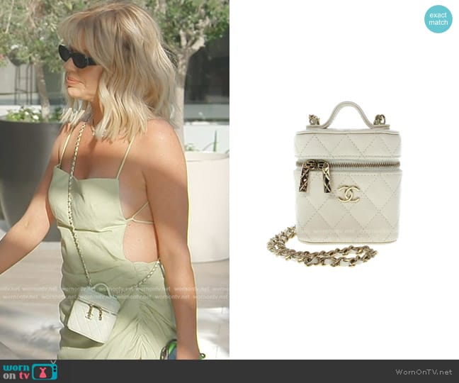 Chanel Vanity Top Handle Mini Bag worn by Caroline Stanbury (Caroline Stanbury) on The Real Housewives of Dubai