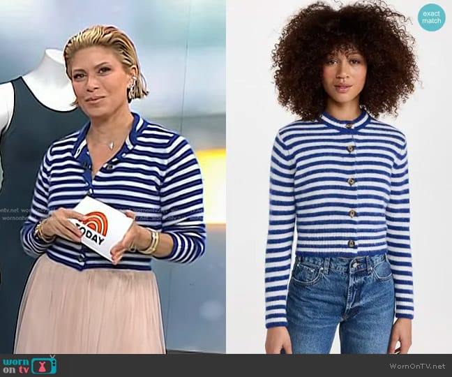 Ciao Lucia Firenze Cardigan in Sailor worn by Jill Martin on Today