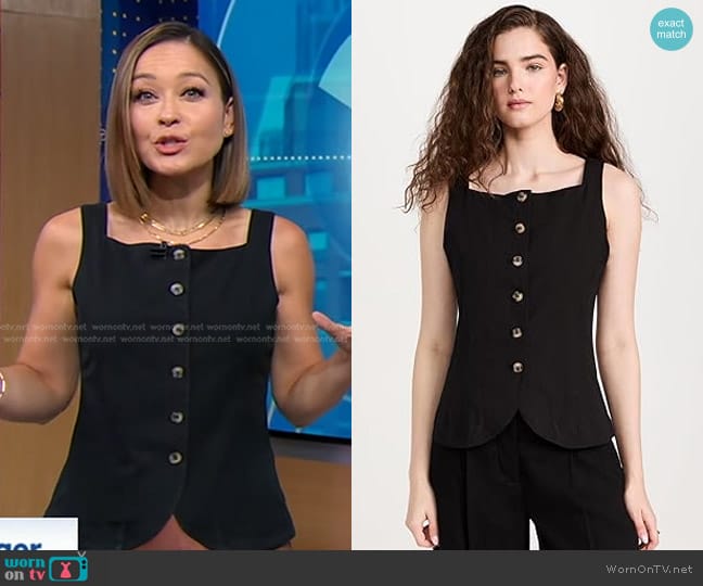 Ciao Lucia Amira Top worn by Eva Pilgrim on Good Morning America