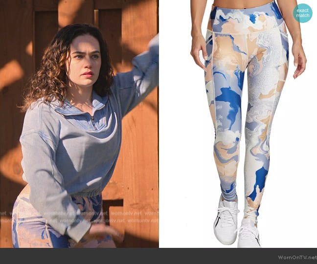 DSG Cold Weather Compression Legging worn by Samantha LaRusso (Mary Mouser) on Cobra Kai