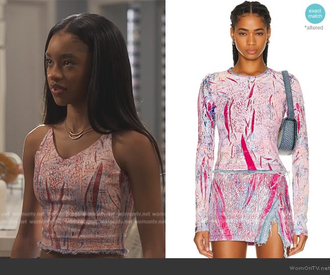 Diesel Long Sleeve Top worn by Ashley Banks (Akira Akbar) on Bel-Air