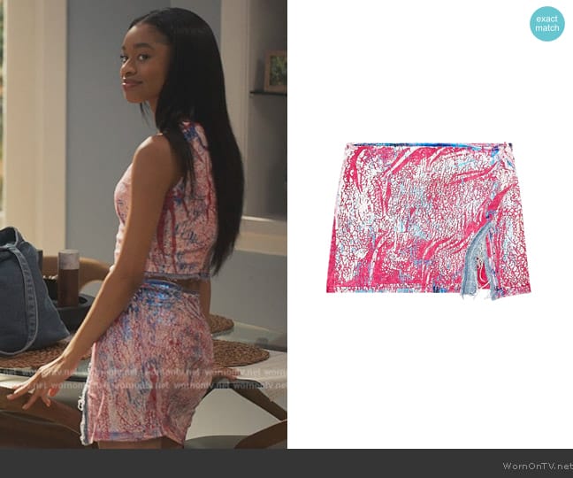 Diesel Mini Skirt worn by Ashley Banks (Akira Akbar) on Bel-Air