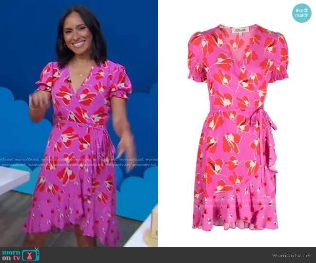 Diane von Furstenberg Emilia Wrap Dress worn by Grace Bastidas on Good Morning America