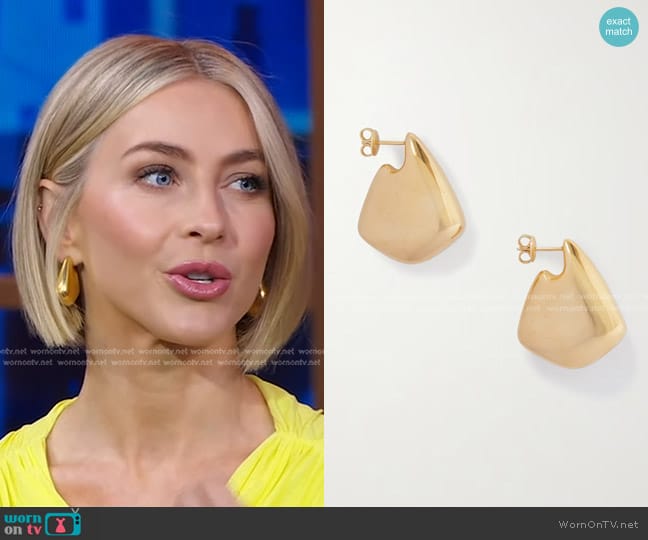 Bottega Veneta Fin Earrings worn by Julianne Hough on Good Morning America