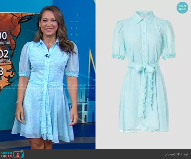 Derek Lam Collective Floral Mini Dress worn by Ginger Zee on Good Morning America