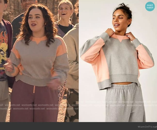 Free People Movement Intercept Pullover Sweatshirt worn by Samantha LaRusso (Mary Mouser) on Cobra Kai