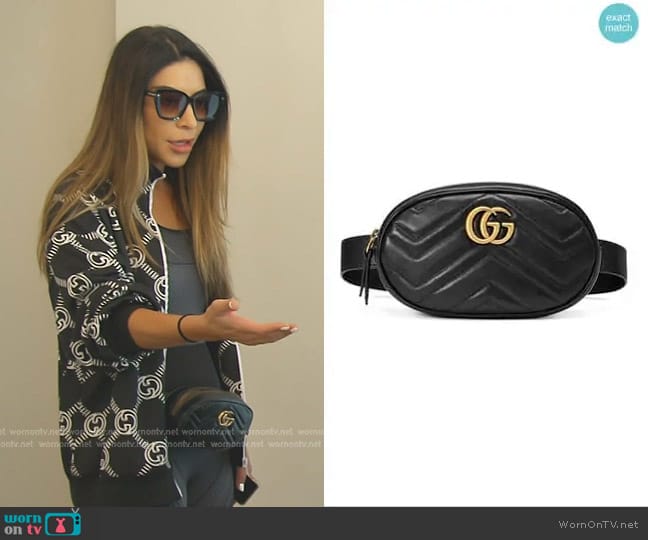 Gucci GG Marmont matelasse belt bag worn by Taleen Marie (Taleen Marie) on The Real Housewives of Dubai