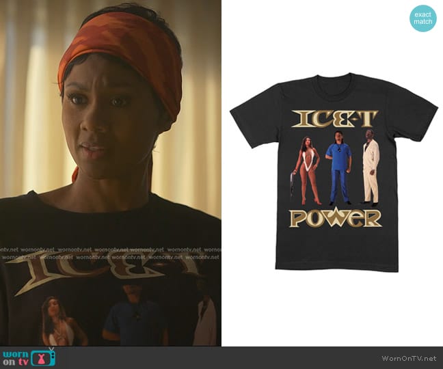 Rock Off Ice T Power Slim Fit T-shirt worn by Jax Stewart (Emayatzy Corinealdi) on Reasonable Doubt