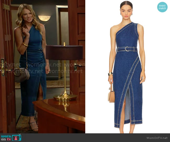 Karina Grimaldi Carlisle Dress worn by Summer Newman (Allison Lanier) on The Young and the Restless