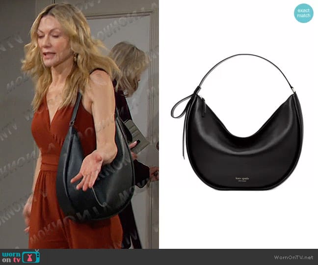 Kate Spade Smile Leather Shoulder Bag worn by Kristen DiMera (Stacy Haiduk) on Days of our Lives