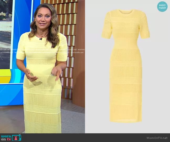 Jason Wu Collective Knit Midi Dress worn by Ginger Zee on Good Morning America