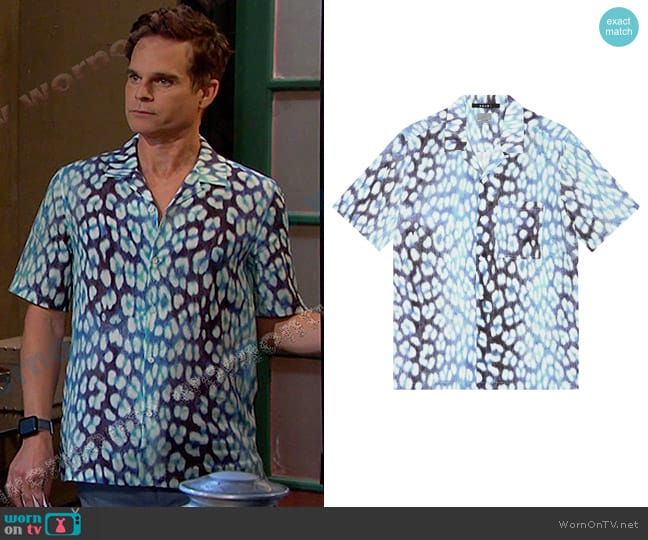 Ksubi Ultra Leo Resort Camp Shirt worn by Leo Stark (Greg Rikaart) on Days of our Lives