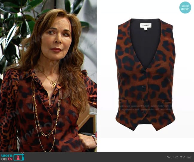 L'Agence Drina Vest worn by Kate Roberts (Lauren Koslow) on Days of our Lives