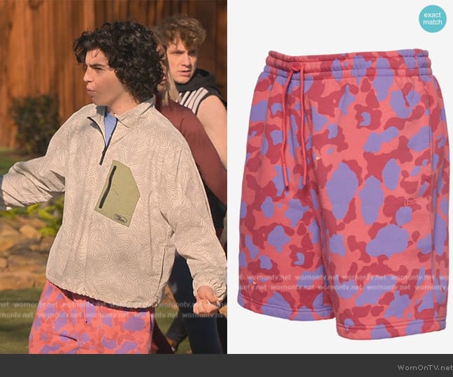 LCKR Fleece Shorts worn by Anthony LaRusso (Griffin Santopietro) on Cobra Kai