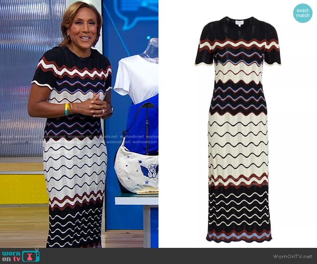 Tanya Taylor Leighton Knit Dress worn by Robin Roberts on Good Morning America