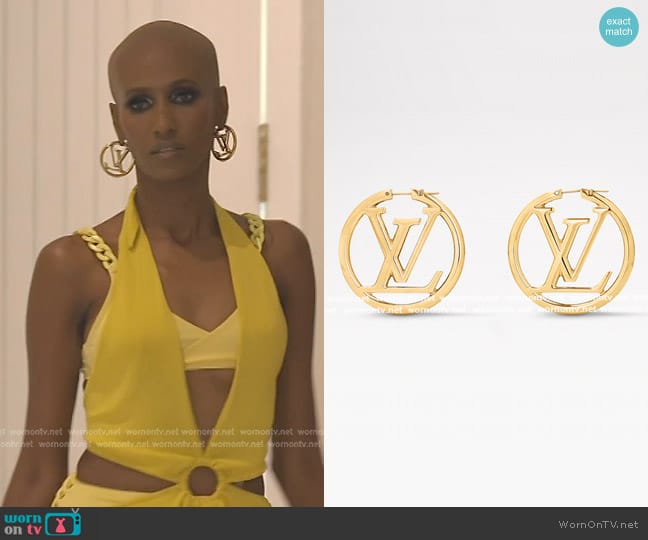 Louis Vuitton Louise Hoop Earrings worn by Chanel Ayan (Chanel Ayan) on The Real Housewives of Dubai